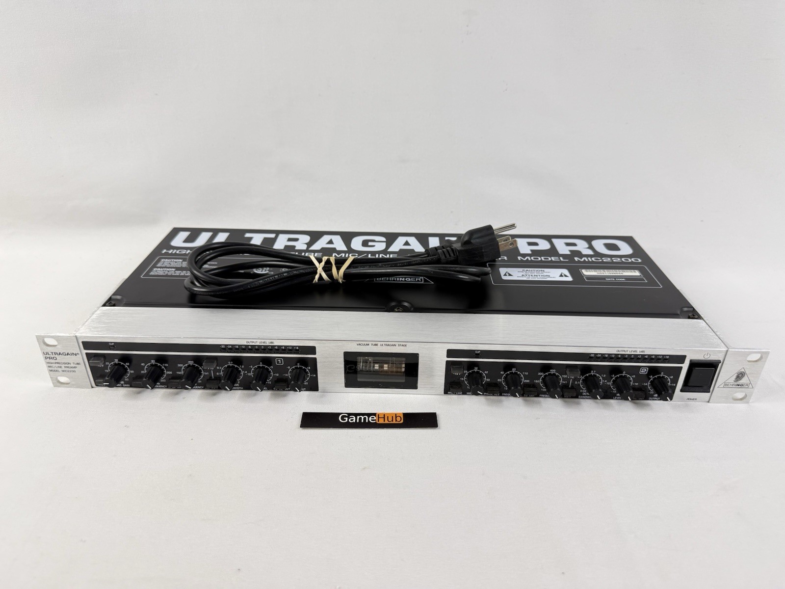 Behringer MIC2200 UltraGain Pro Tube Microphone Preamplifier 2 Channel
