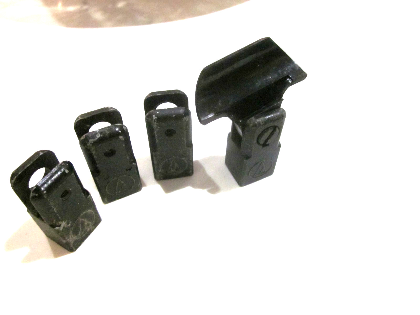 Qty (4) Vintage 70’s Audio-Technica Dynamic Microphone Mic Clips/Parts