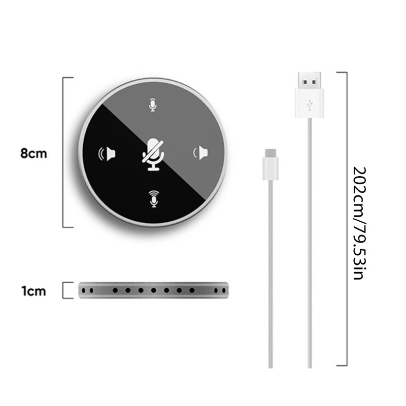 USB Microphone with Speaker for Computer,Conference Room Omnidirectional Mic