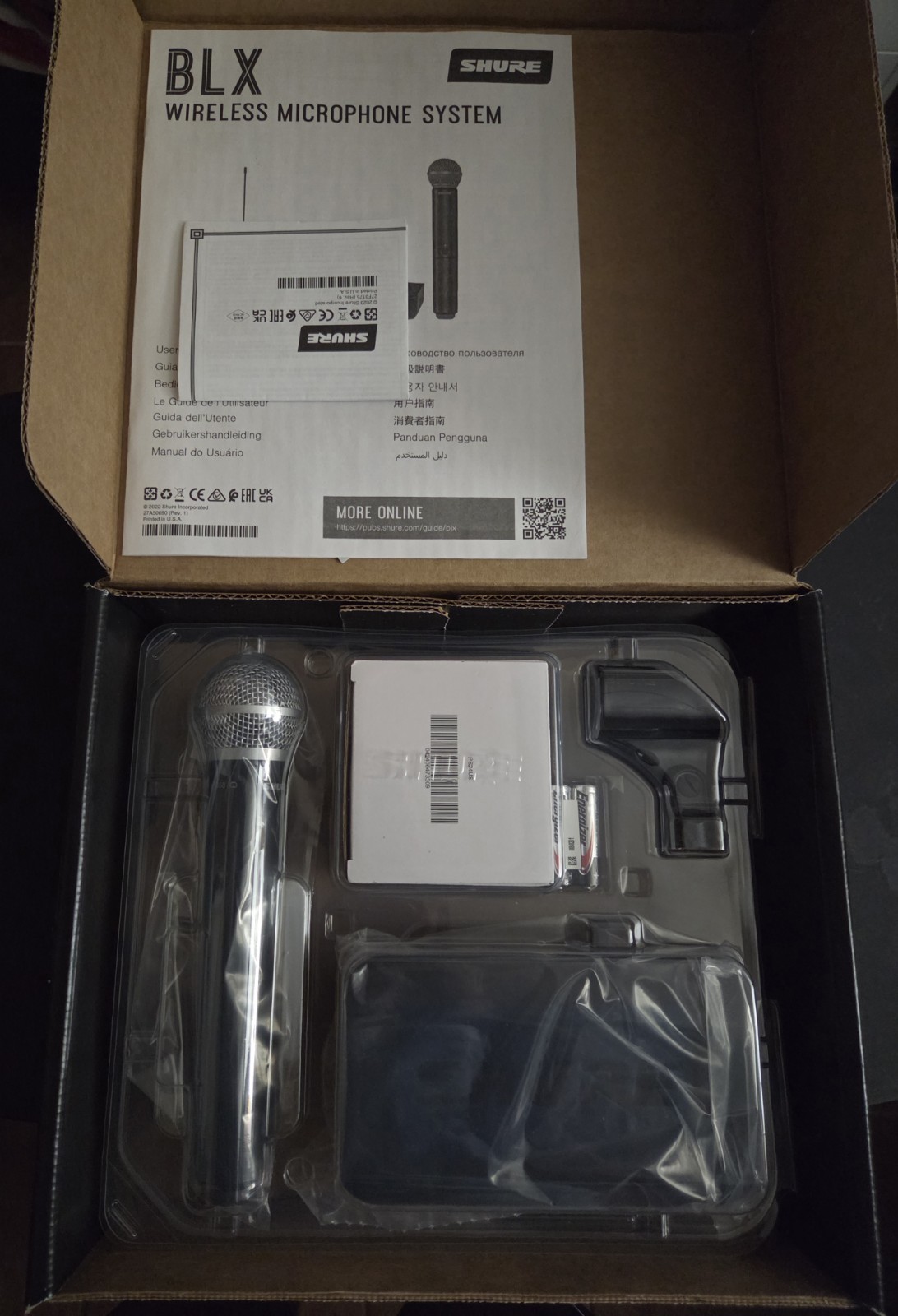 Shure BLX4 Wireless Reciever & BLX2 Wireless Microphone Set