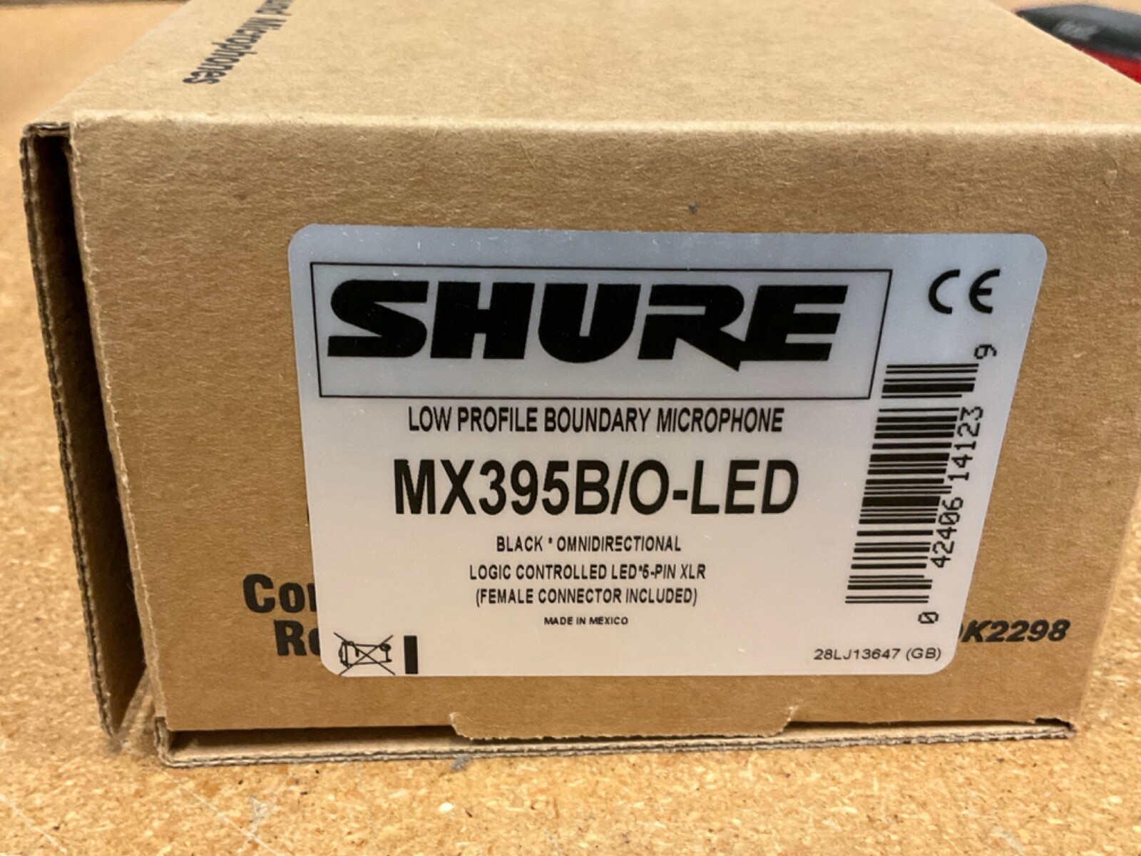 Shure MX395B/O-LED D Microflex Low-Profile Omnidirectional Boundary Microphone