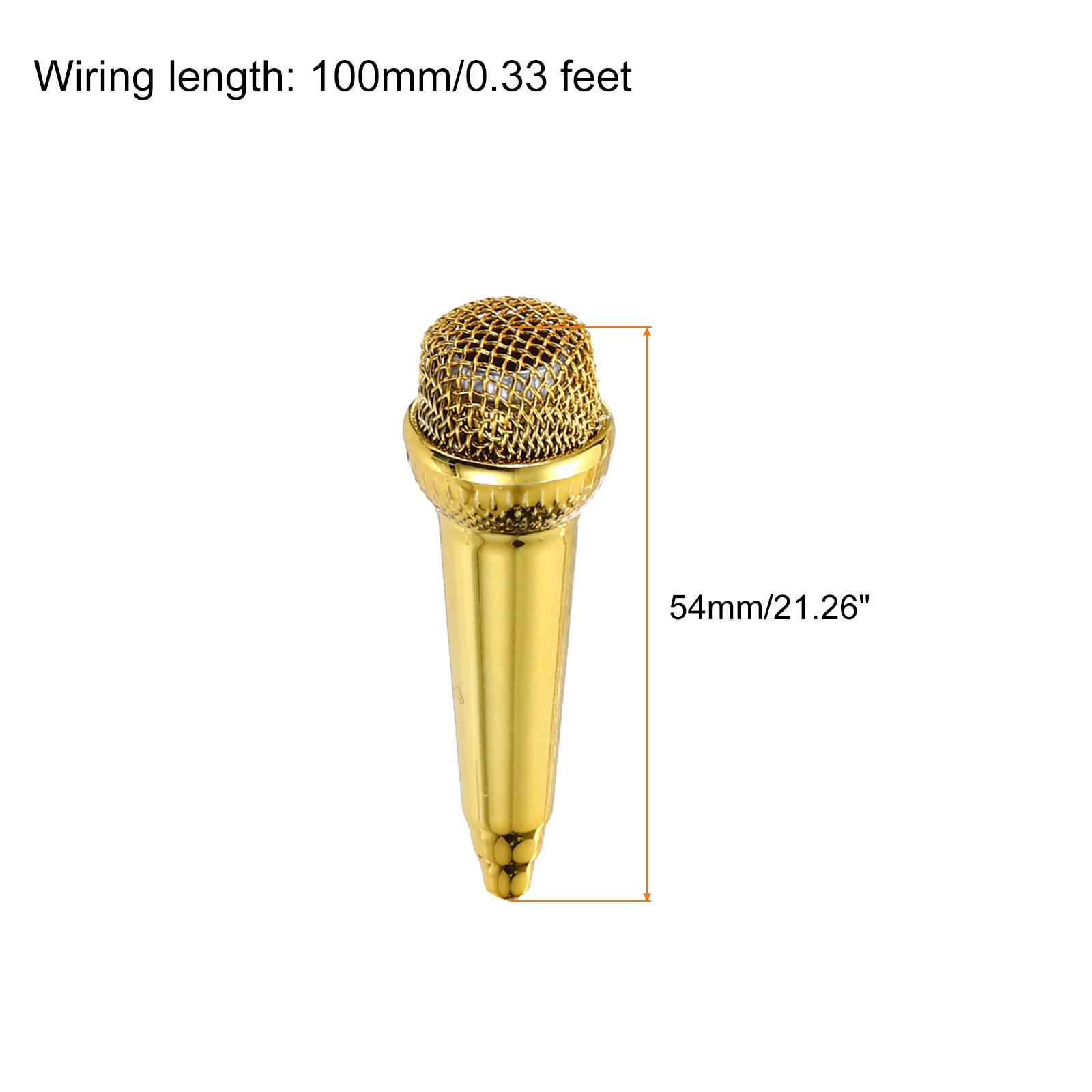 Mini Microphone Tiny Microphone with Earphone for Singing Notebook Gold