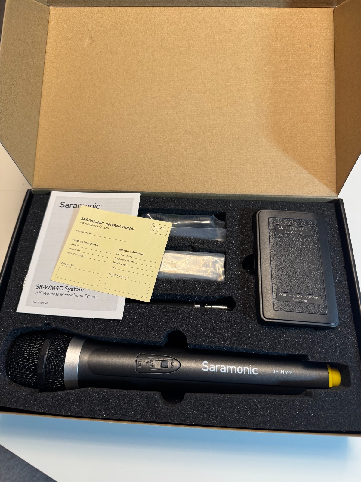 Saramonic SR-HM4C 4-Ch VHF Wireless Handheld Mic with SR-WM4C