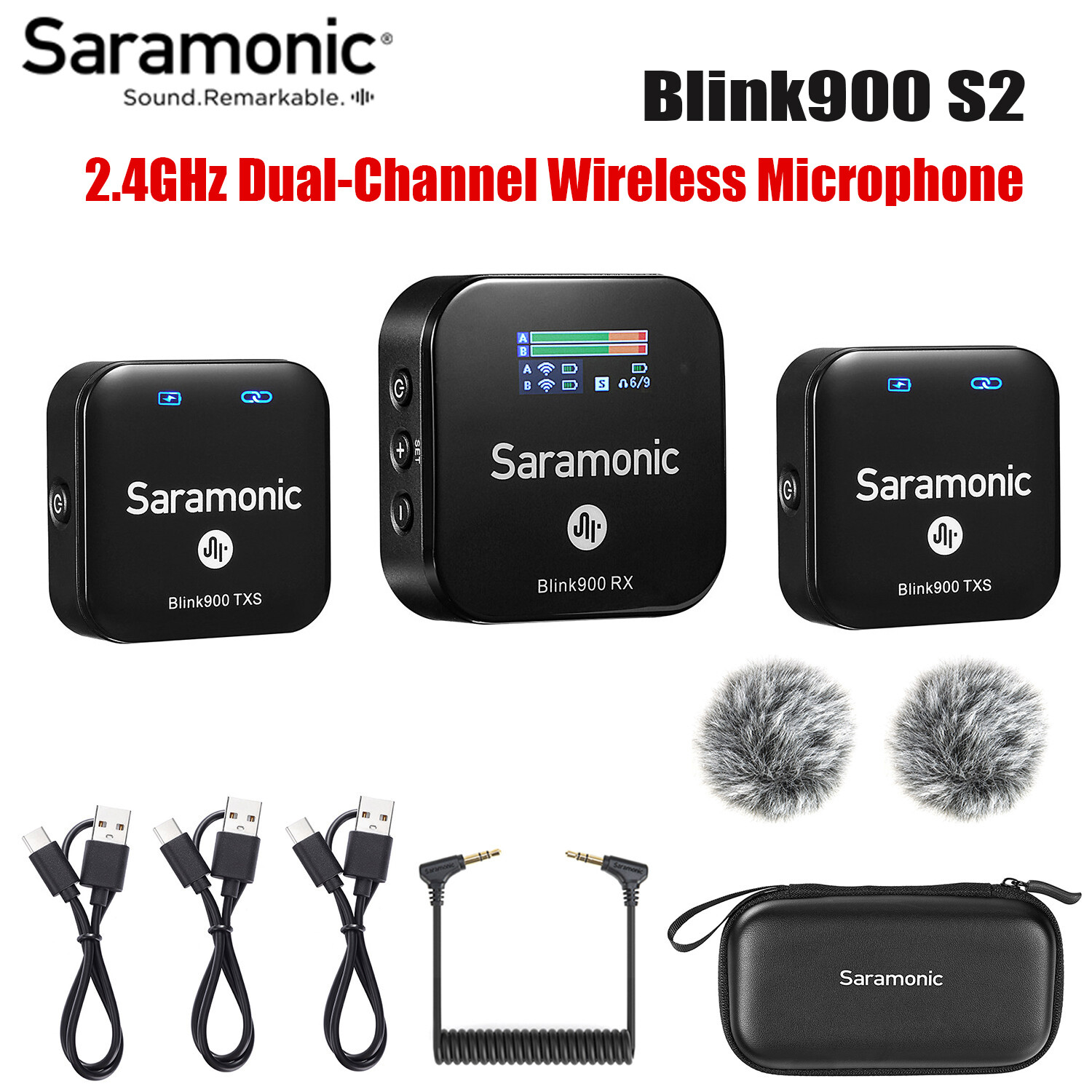 Saramonic Blink900 S2 Ultracompact 2.4G Dual-Channel Wireless Microphone System