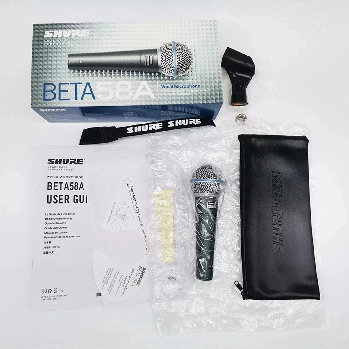 ShureBETA 58A Supercardioid Dynamic Vocal Microphone – Complete Set – Sealed