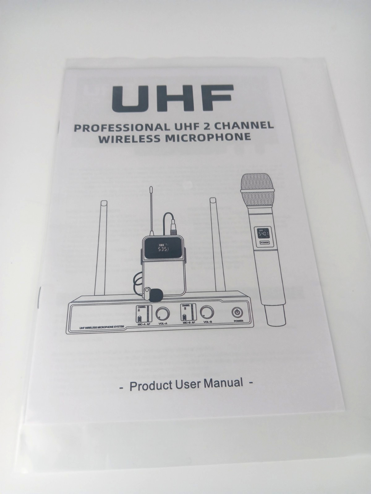 Froket FU-2002 Wireless Mic Combo Pack Receiver, Handheld Mic. Lavalier, Headset