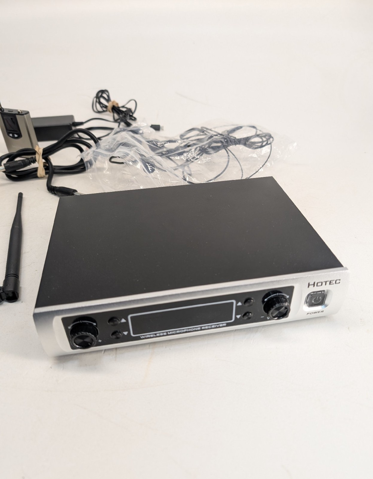 Hotec H-K25 UHF Wireless Microphone System with Dual Headsets and Lapel Mics
