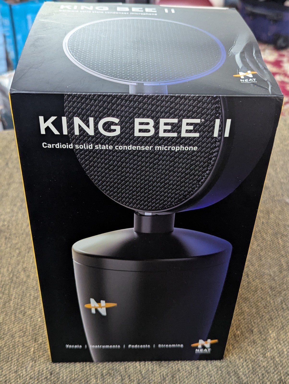 Neat King Bee ll black microphone cardioid solid state condenser