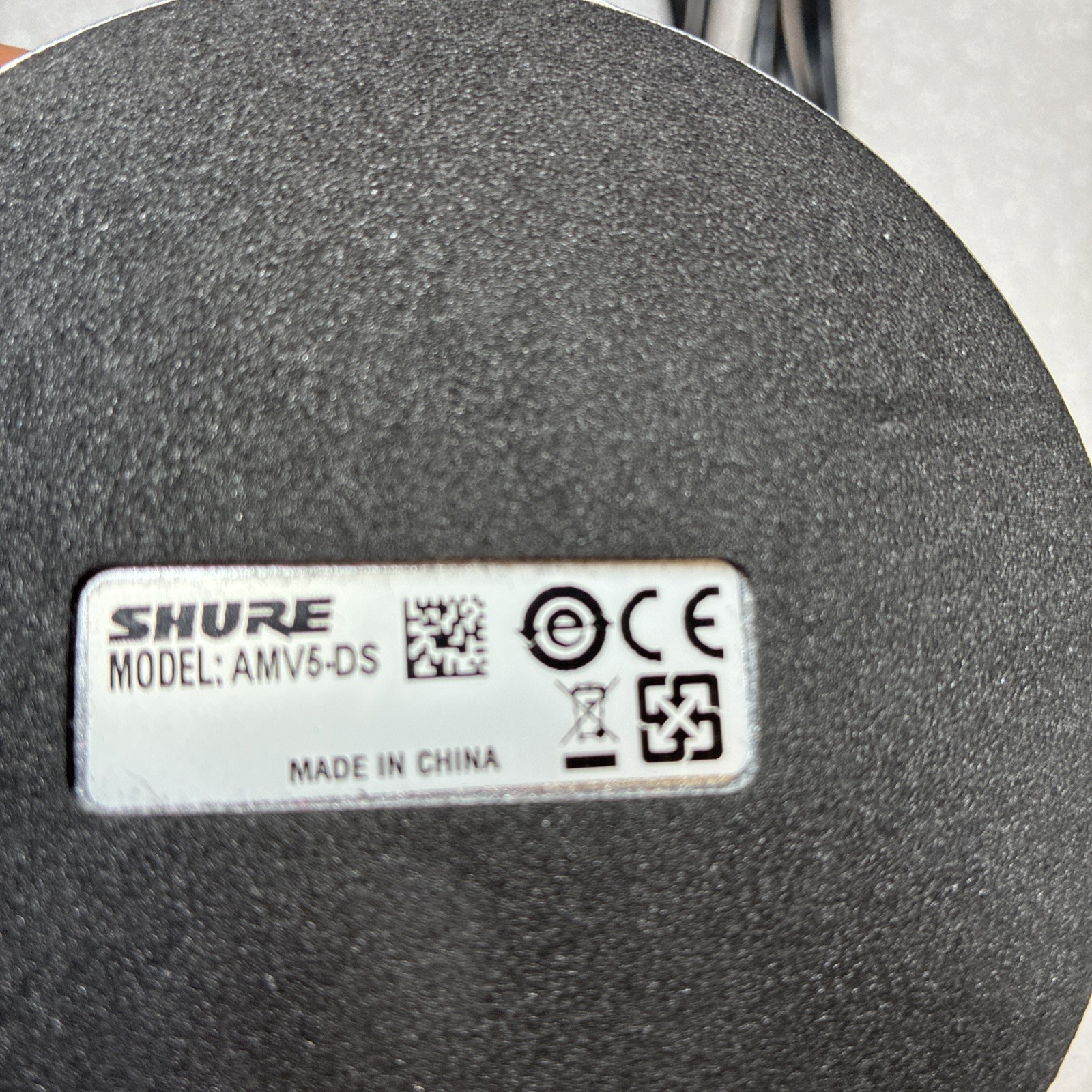 SHURE AMV5-DS Silver USB Microphone, stand, & cable, preowned