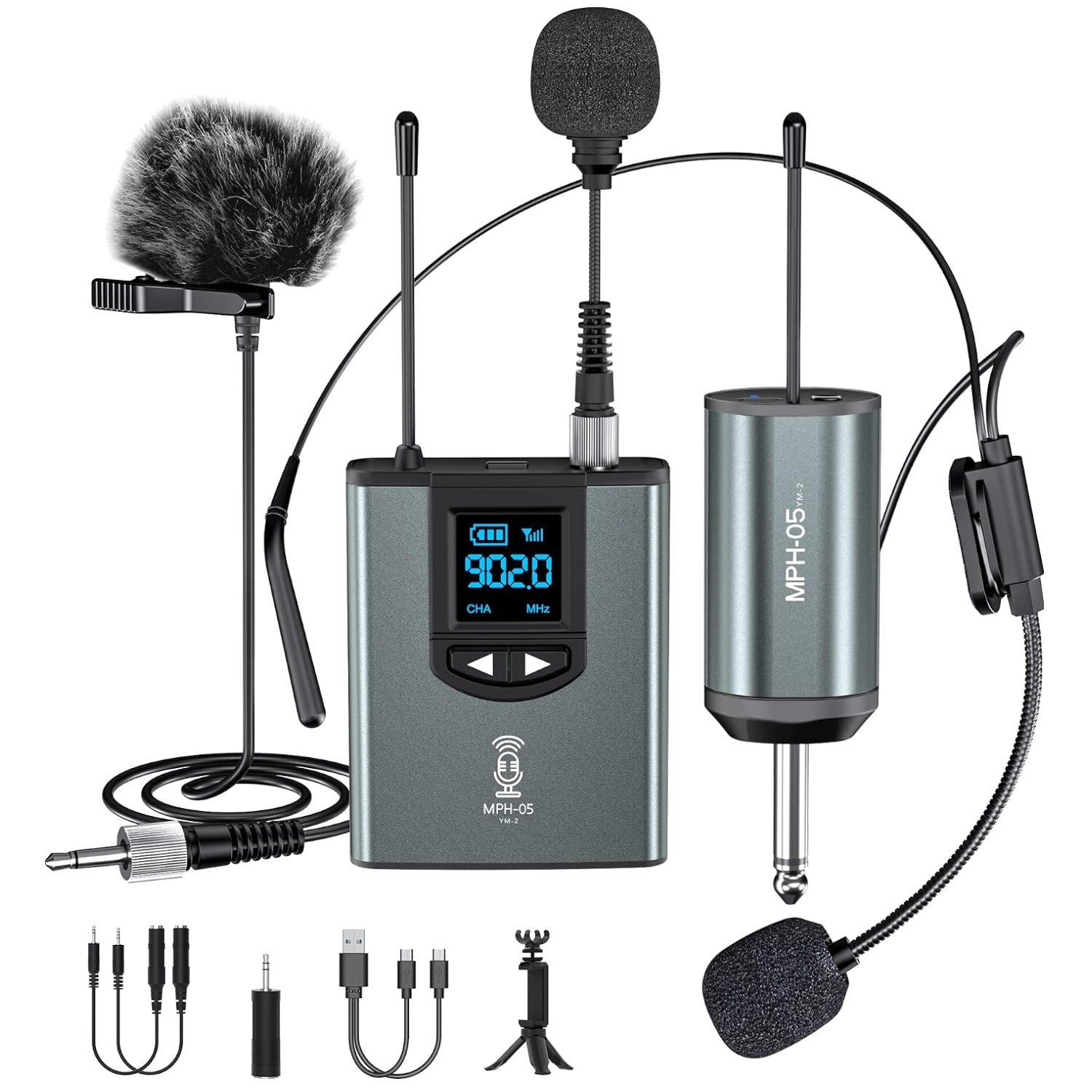 Wireless Microphone System for PA Speaker, Camera, Recording