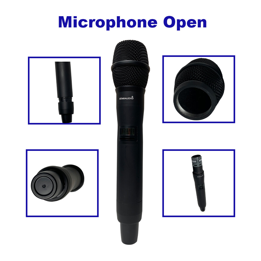 Wireless Handheld Microphones Dynamic UHF Microphone Receiver System Church Mic