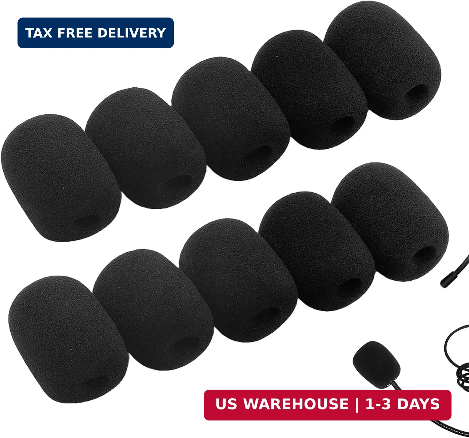 30 Pcs Lapel Microphone Windscreen,Headset Windscreen, Mic Foam Covers Lavalier