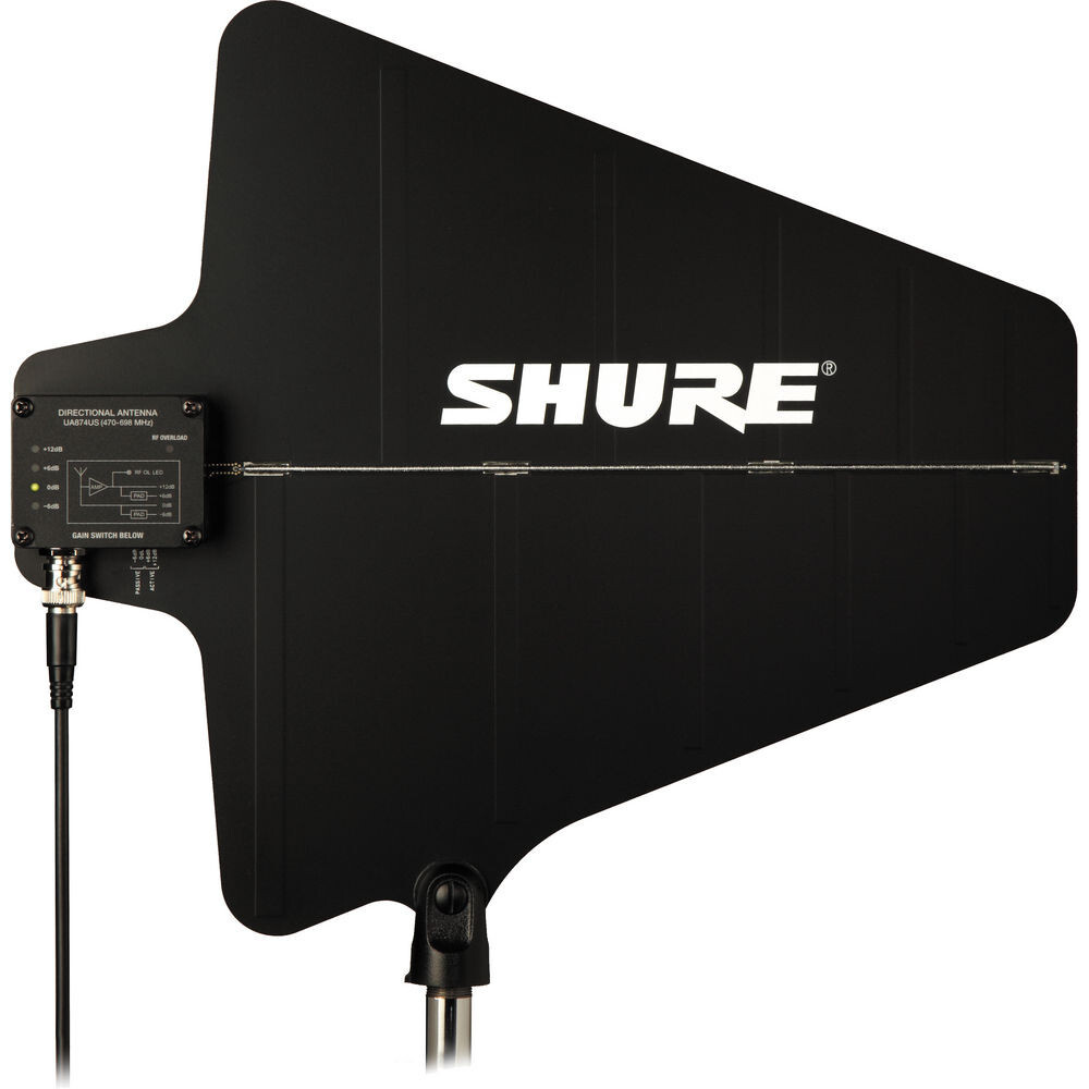 Shure UA874 US Active Directional UHF and VHF Antenna, Wireless Signal Reception