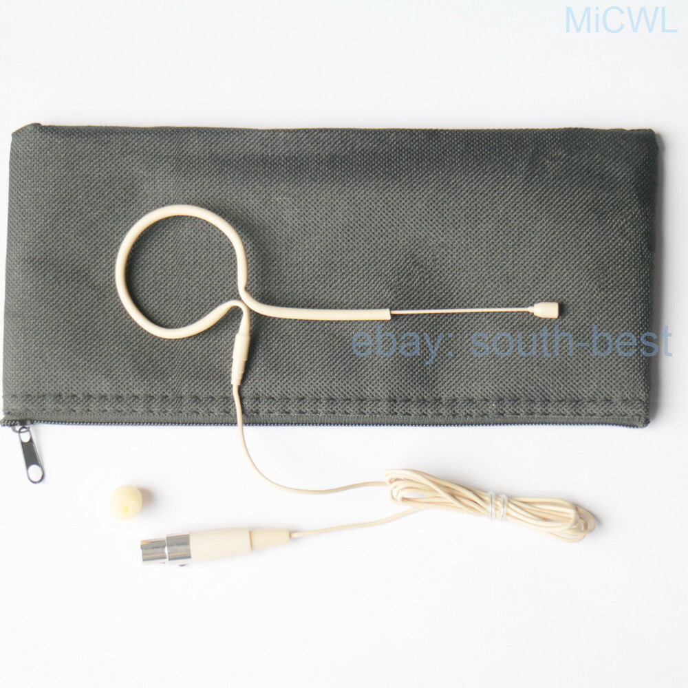 New IE3 Hook Headset Microphone Mic For AKG Samson Wireless TA3F mini Zipper bag