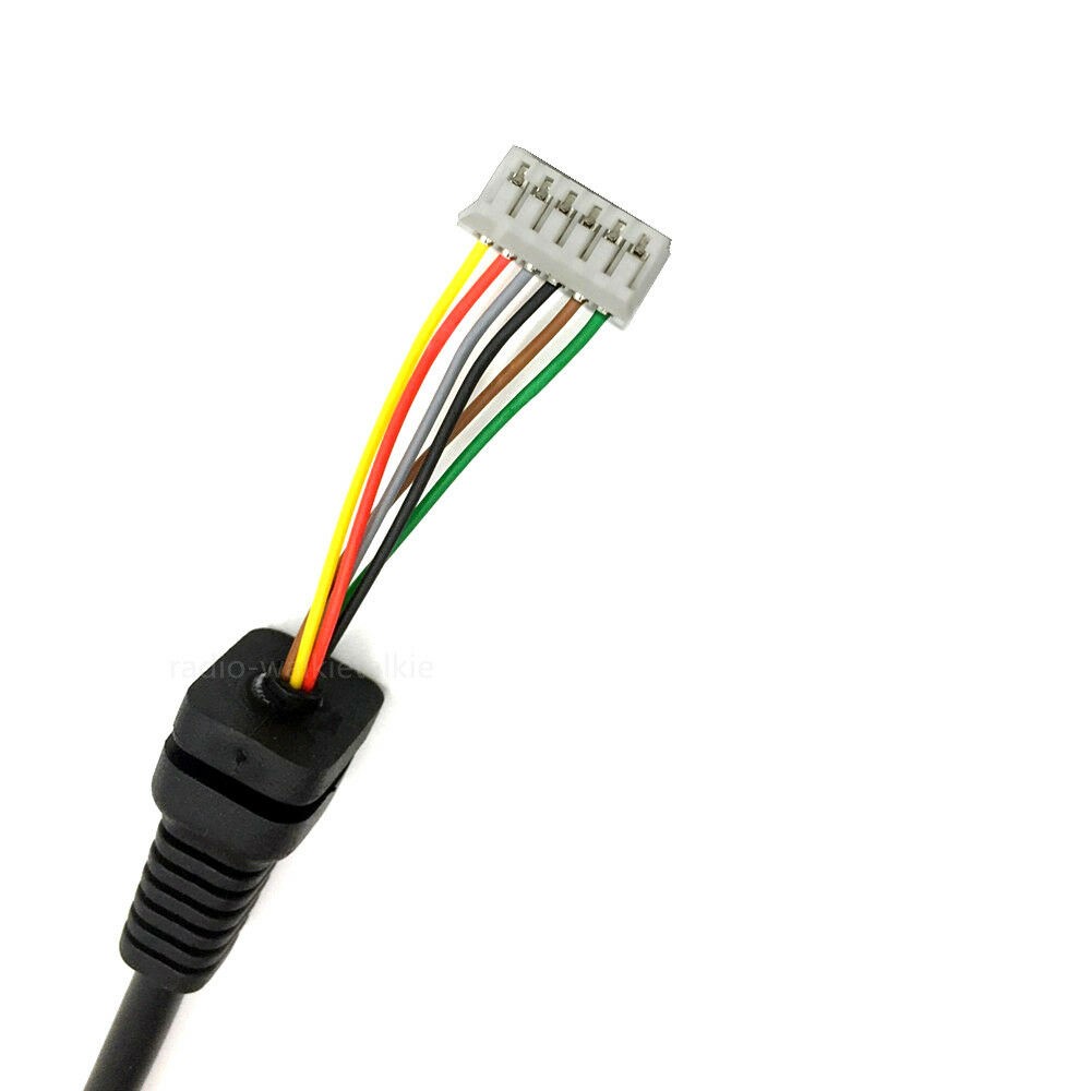 3.28ft 6 Pin Radio Microphone Spring Cable Mic Cord For Yaesu MH-48A6J MH-42B6J