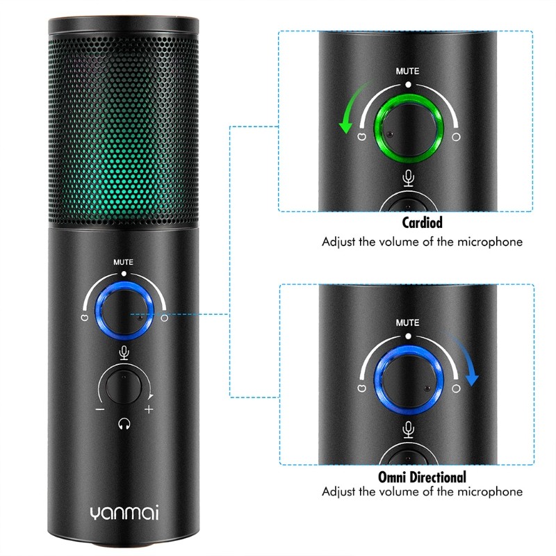 Universal Microphone Perfect for Vlogging Equipments Type-C to USB Cable