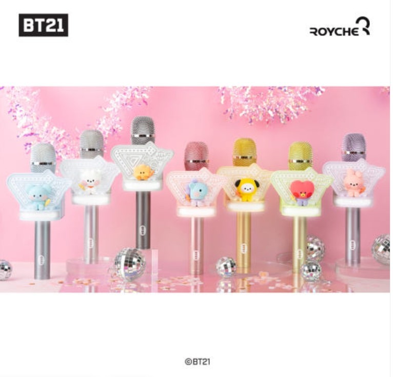 BTS BT21 Official LED Wireless Bluetooth Microphone Speaker
