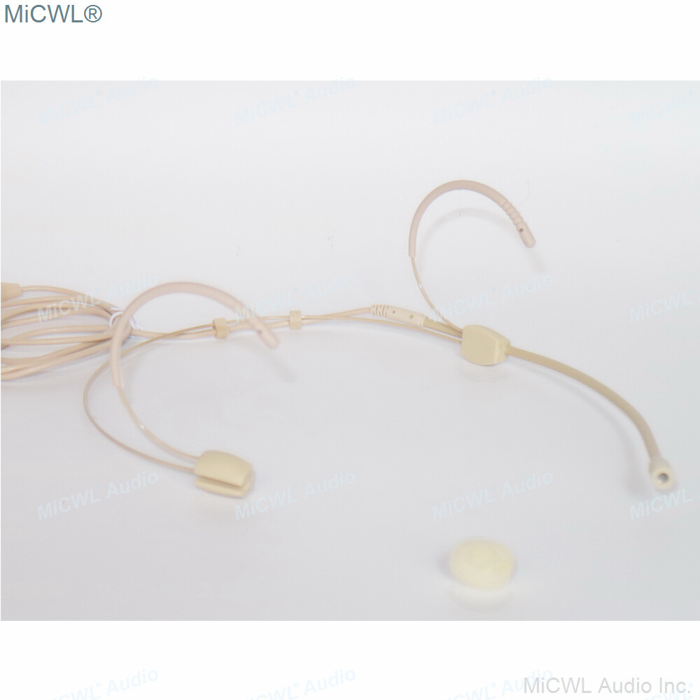 MiCWL Double ear Wearing Headset Microphone for Shure Sennheiser AKG MiPro ACT