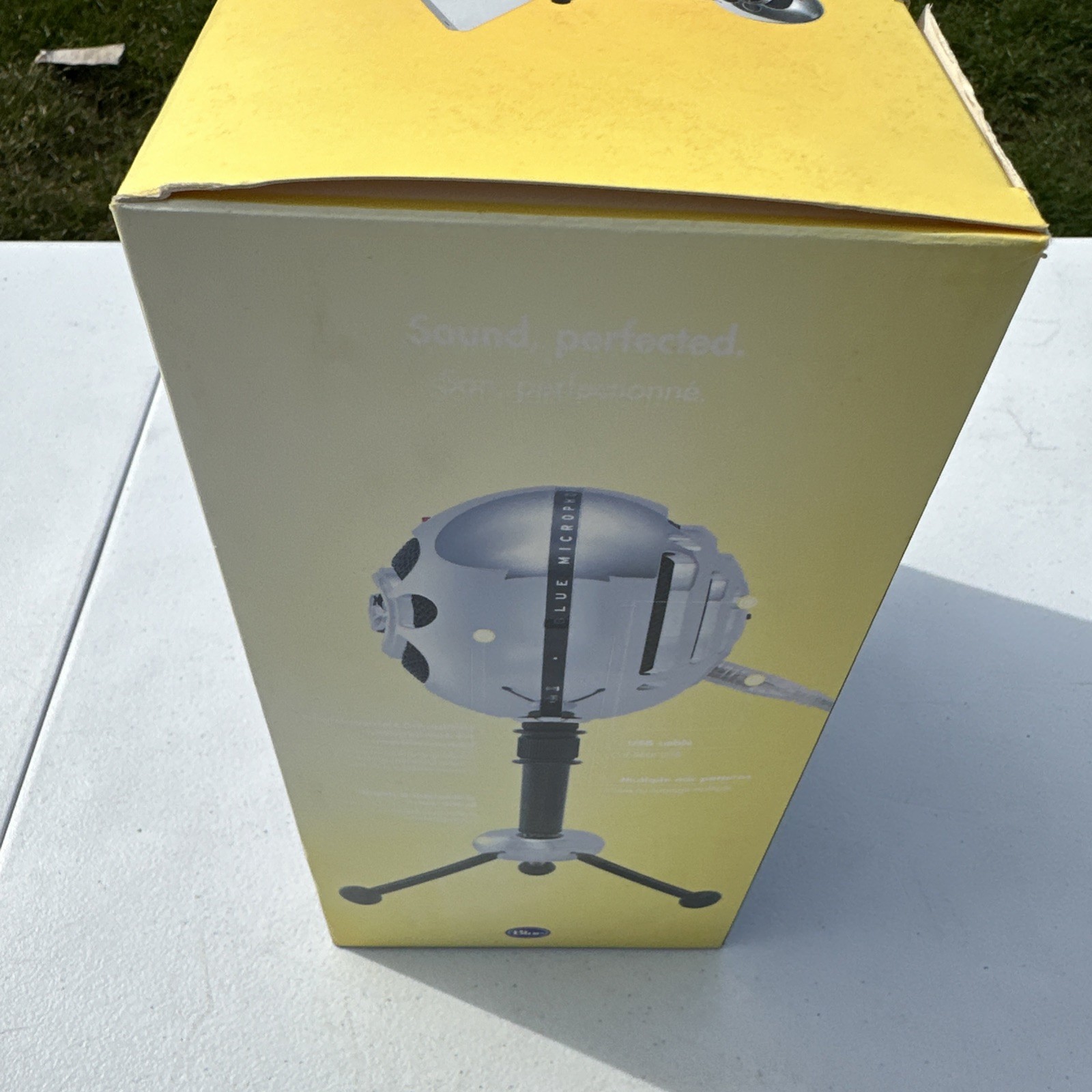Blue Snowball: USB Microphone Brushed Aluminum W/ Box Tested & Works
