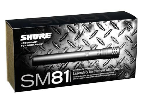 Shure SM81-LC Cardioid Condenser Instrument Microphone for Guitar Piano and