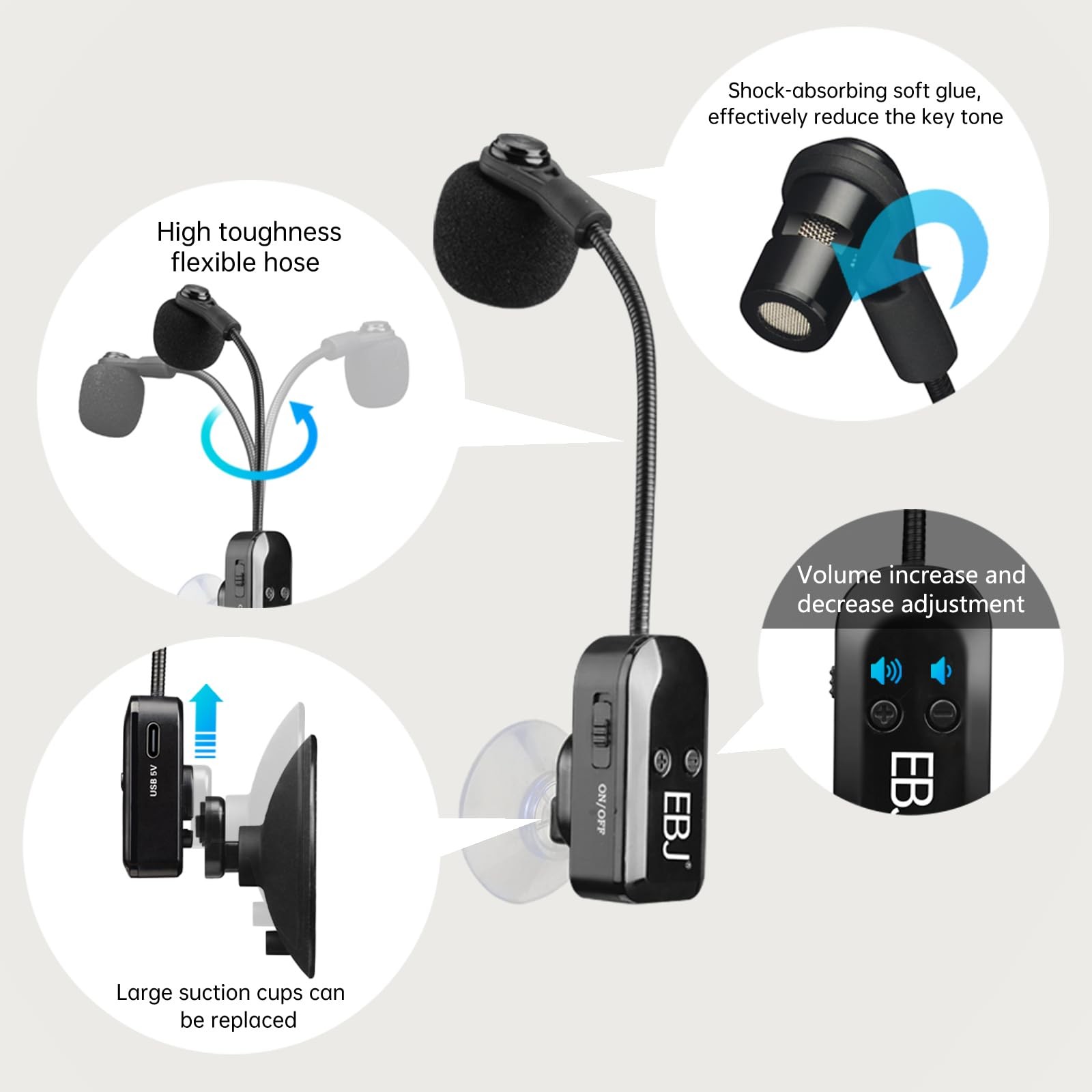 Instrument Microphone Receiver 2.4G Wireless 100ft Range for Guitar Violin