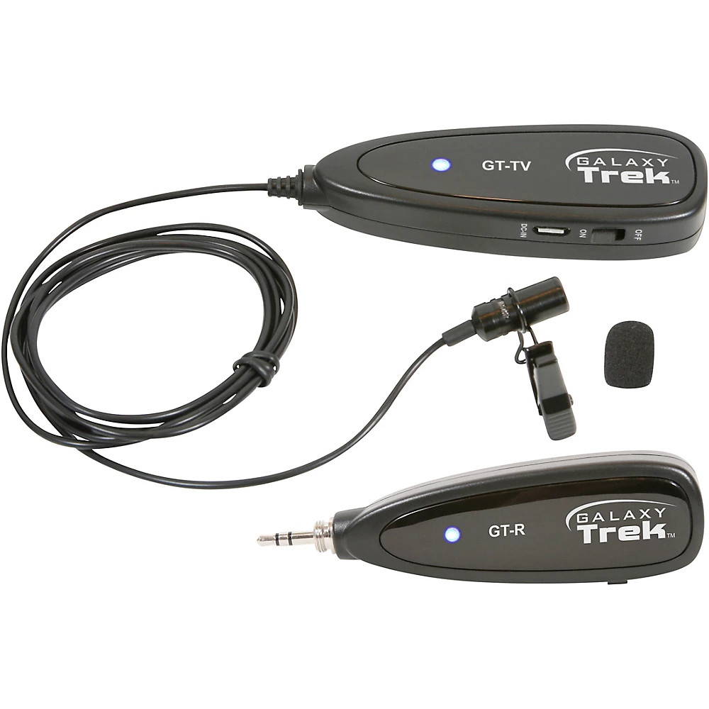 Galaxy Audio Trek GTV Portable Wireless Lavalier Mic Black Refurbishd