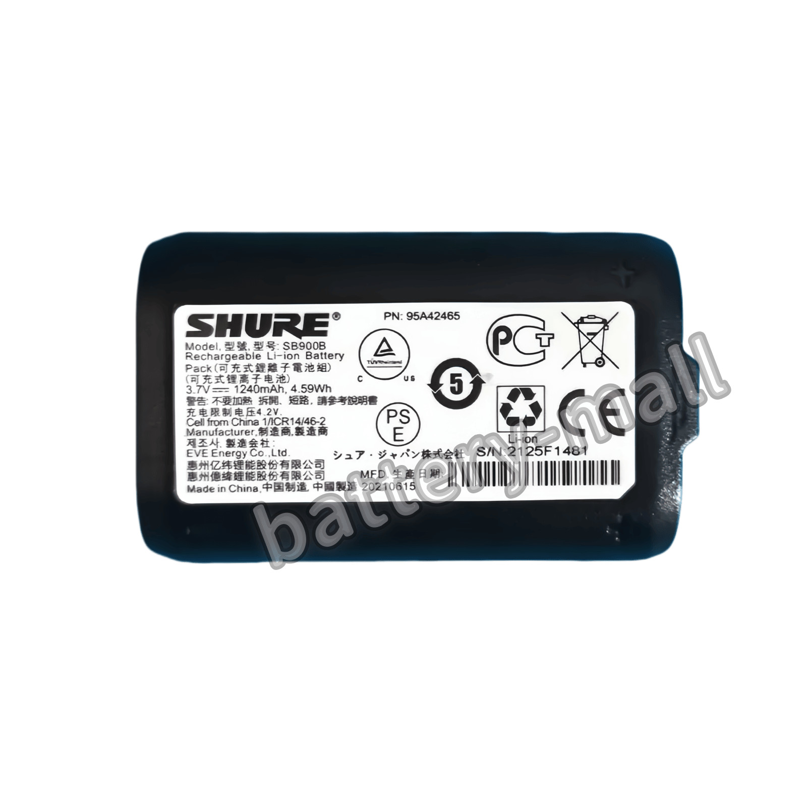 New AD1 AD2 AD3 ULX-D QLX-D PSM 300 900 1000 – SB900 SB900B Battery for Shure
