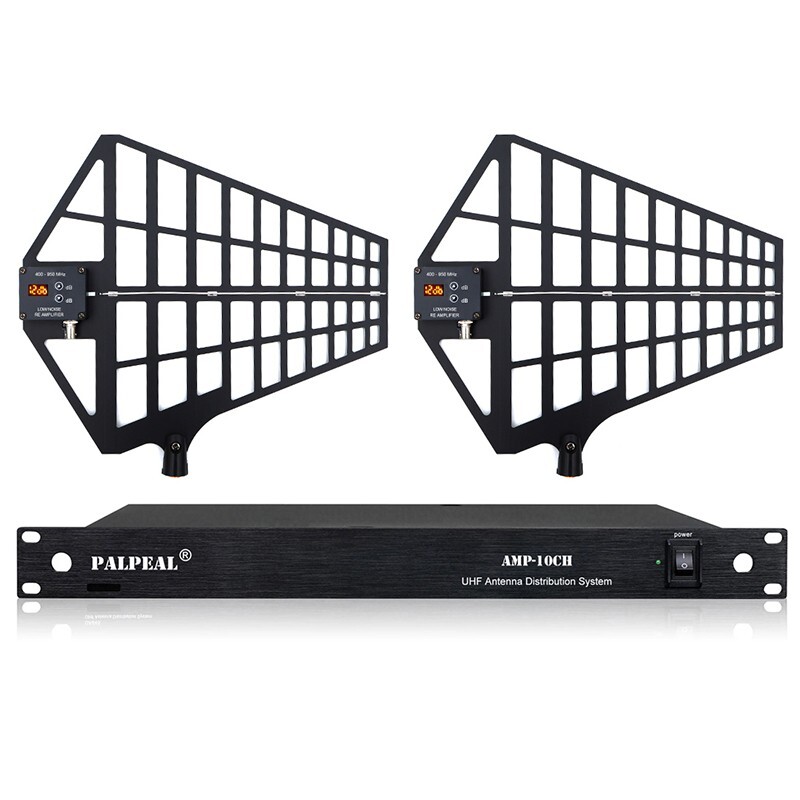 PALPEAL UHF Wireless Antenna Distribution System for wireless microphone,10 Port