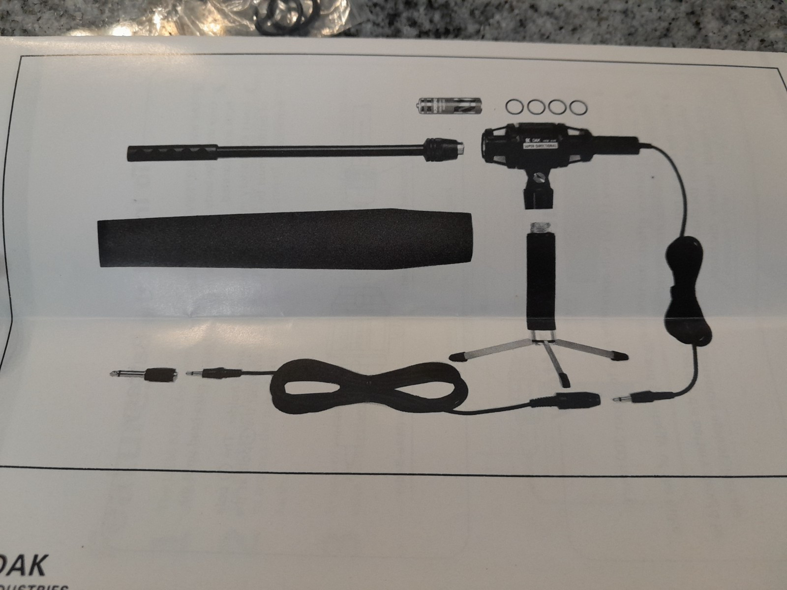 Dak Super Directional Shotgun Microphone Model UEM-83R Made in Japan