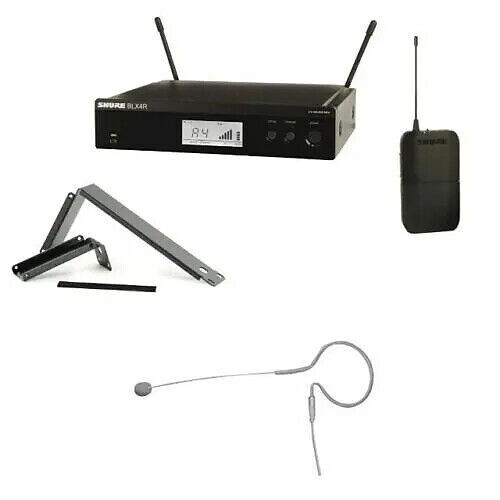 Shure BLX14R Rackmountable Wireless System w/Beige Earset Headset Mic – H10