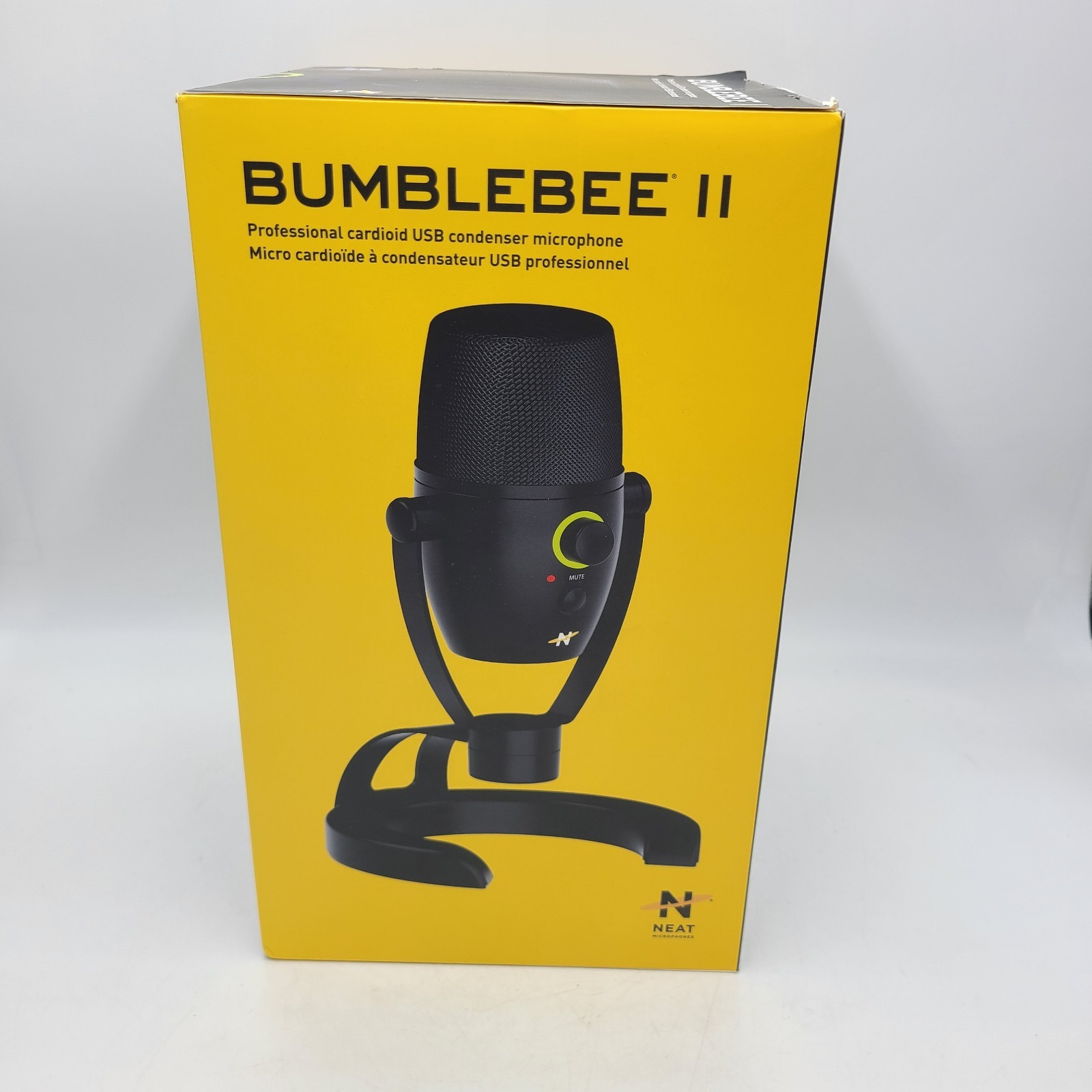 Neat Bumblebee II Professional USB Condenser Microphone NEW 24 bit/96 kHz-Black