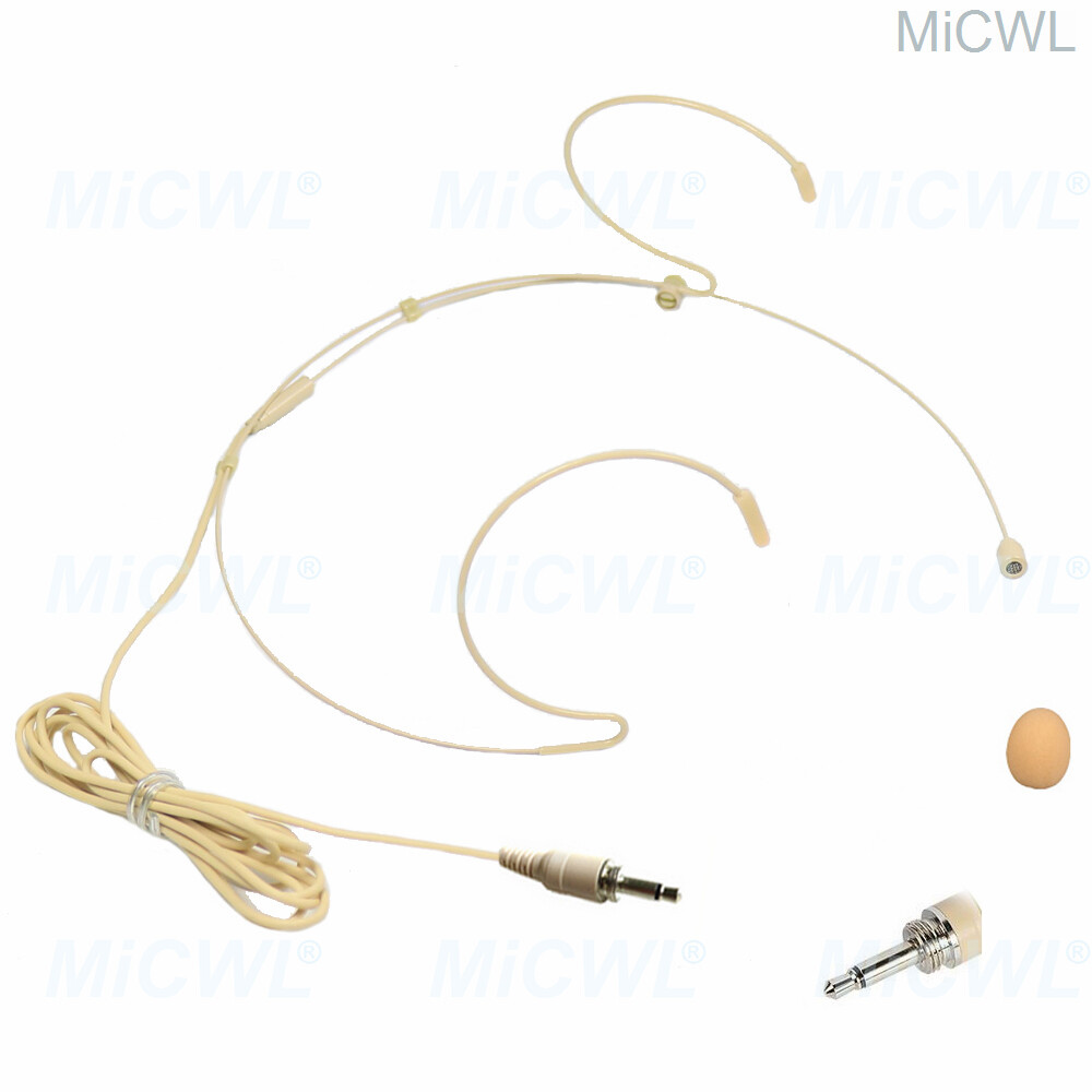 3.5mm screw lock headset microphone mic for wireless transmitter PC SLX8