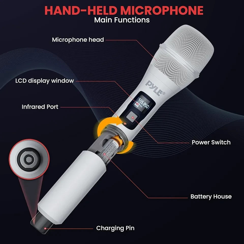Pyle Home & Office UHF Wireless Microphone System-