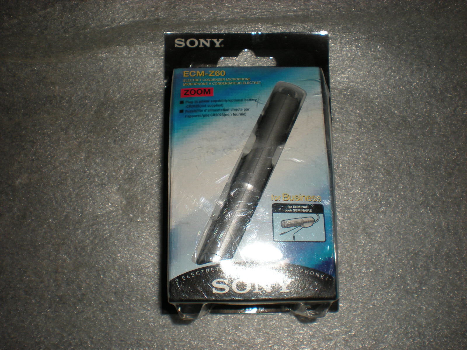 New Sony Table Top Zoom Electret Condenser Recording Microphone VGC (ECM-Z60)