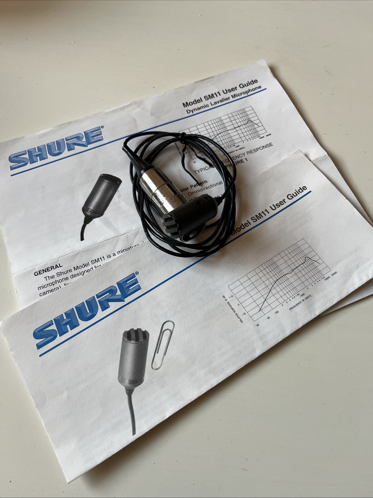 SHURE Dynamic Lavalier Microphone w/ Lapel Tie Clip – SM11