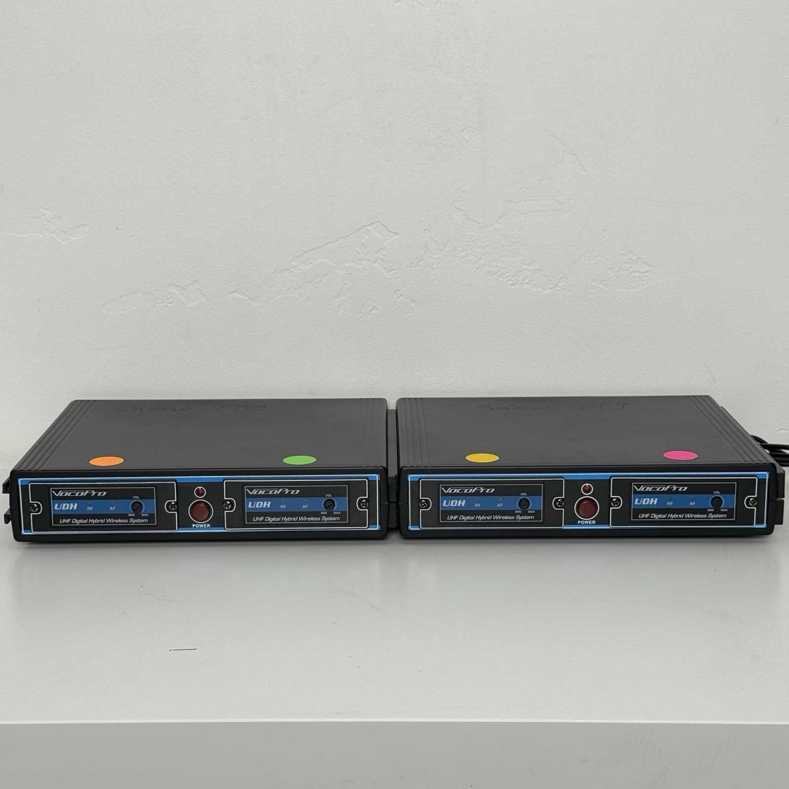 VocoPro UDH-DUAL-B 4-Channel Wireless Microphone System – 4 Bodypacks Headsets