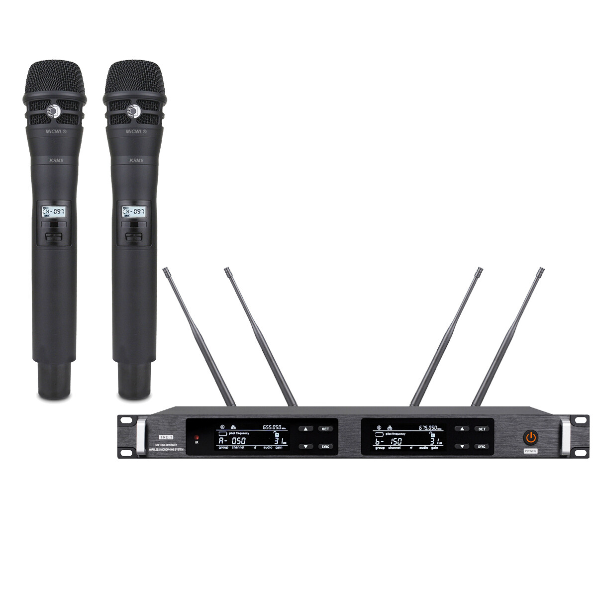 Advanced KSM9 Condenser Capsule Wireless Microphone ULXD4D System Dual Handheld