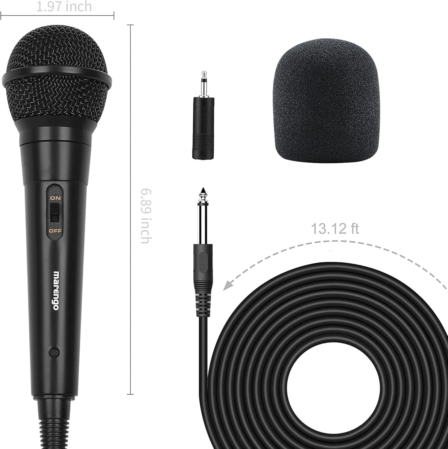 Karaoke Microphone Wired Handheld Dynamic Vocal Mic for PA System Speakers AMP