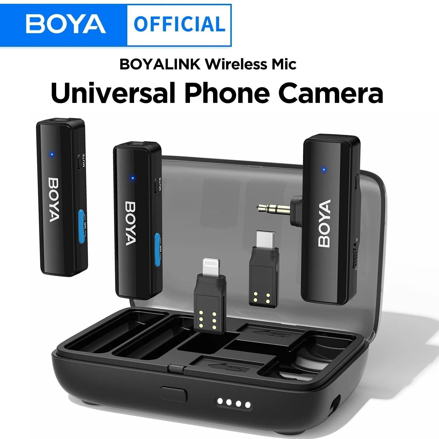 BOYA BOYALINK Wireless Lavalier Microphone System 2*Transmitter All-in-One 2.4G