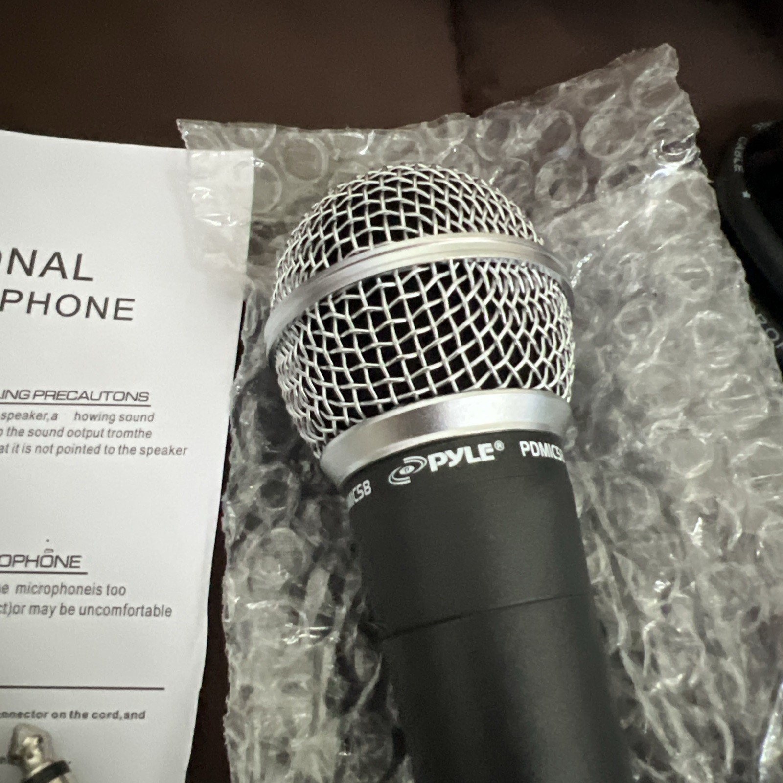 Pyle Professional Moving Coil Dynamic Handheld Microphone + 15′ Cable PDMIC58