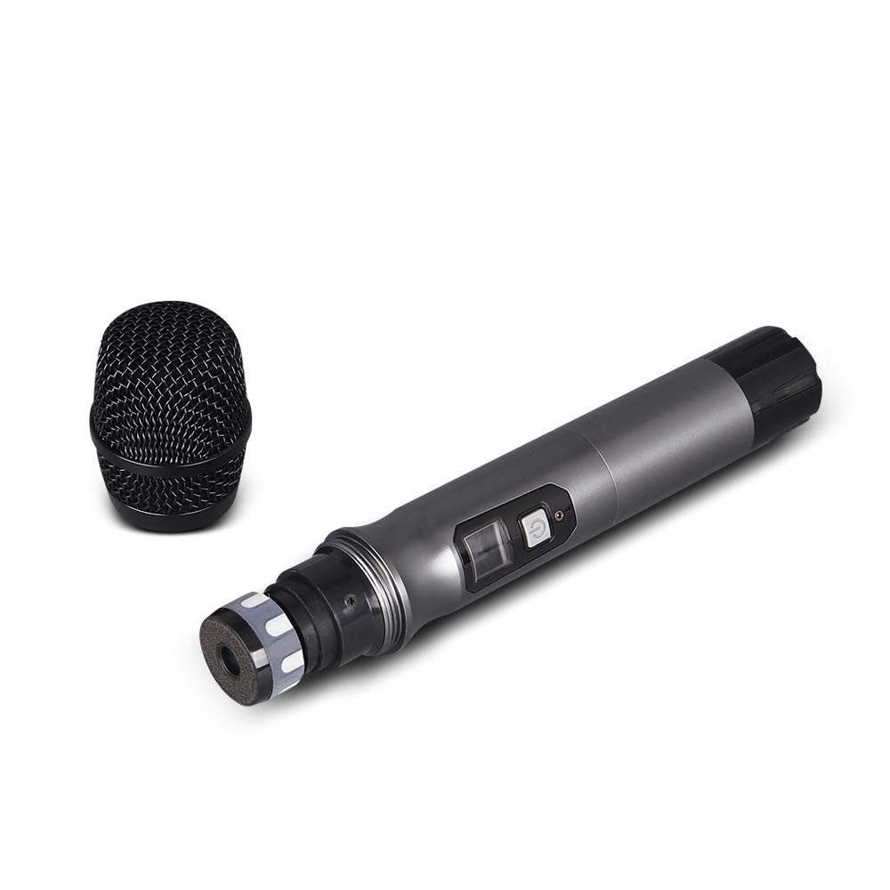 Wireless Microphone System UHF 4 Channel 2 Handheld Mic 2 Headset 2 Lavalier Bod