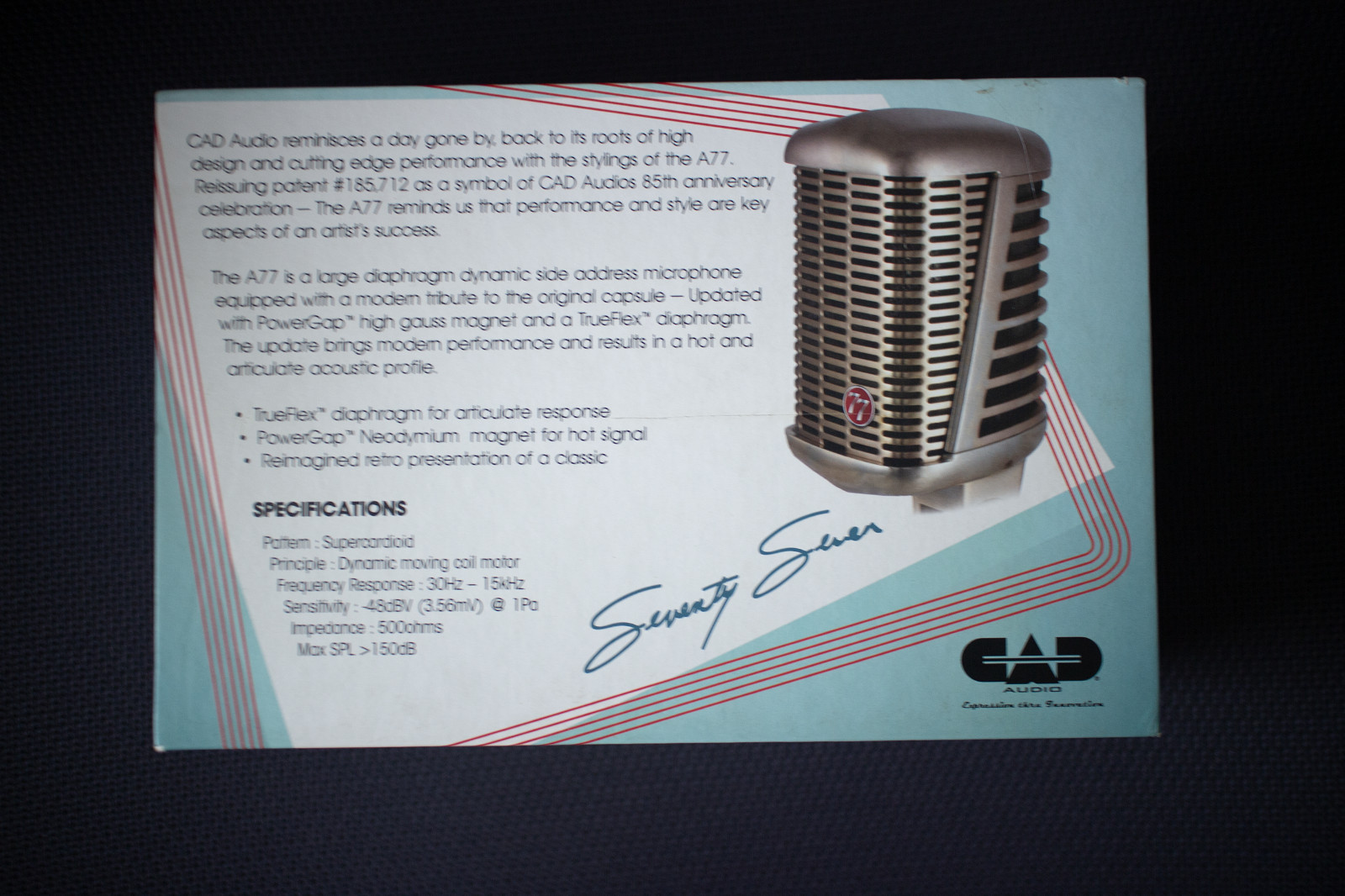 Gold CAD Audio A77 – Supercardioid Large Diaphragm Dynamic Microphone