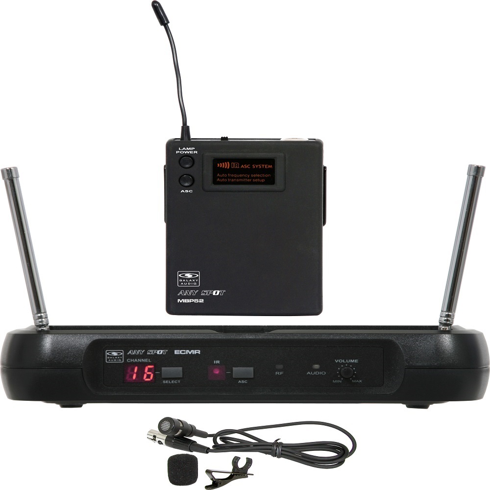 Galaxy Audio ECMR/52LVD Wireless Lavalier Microphone System Band D 584-607 MHz