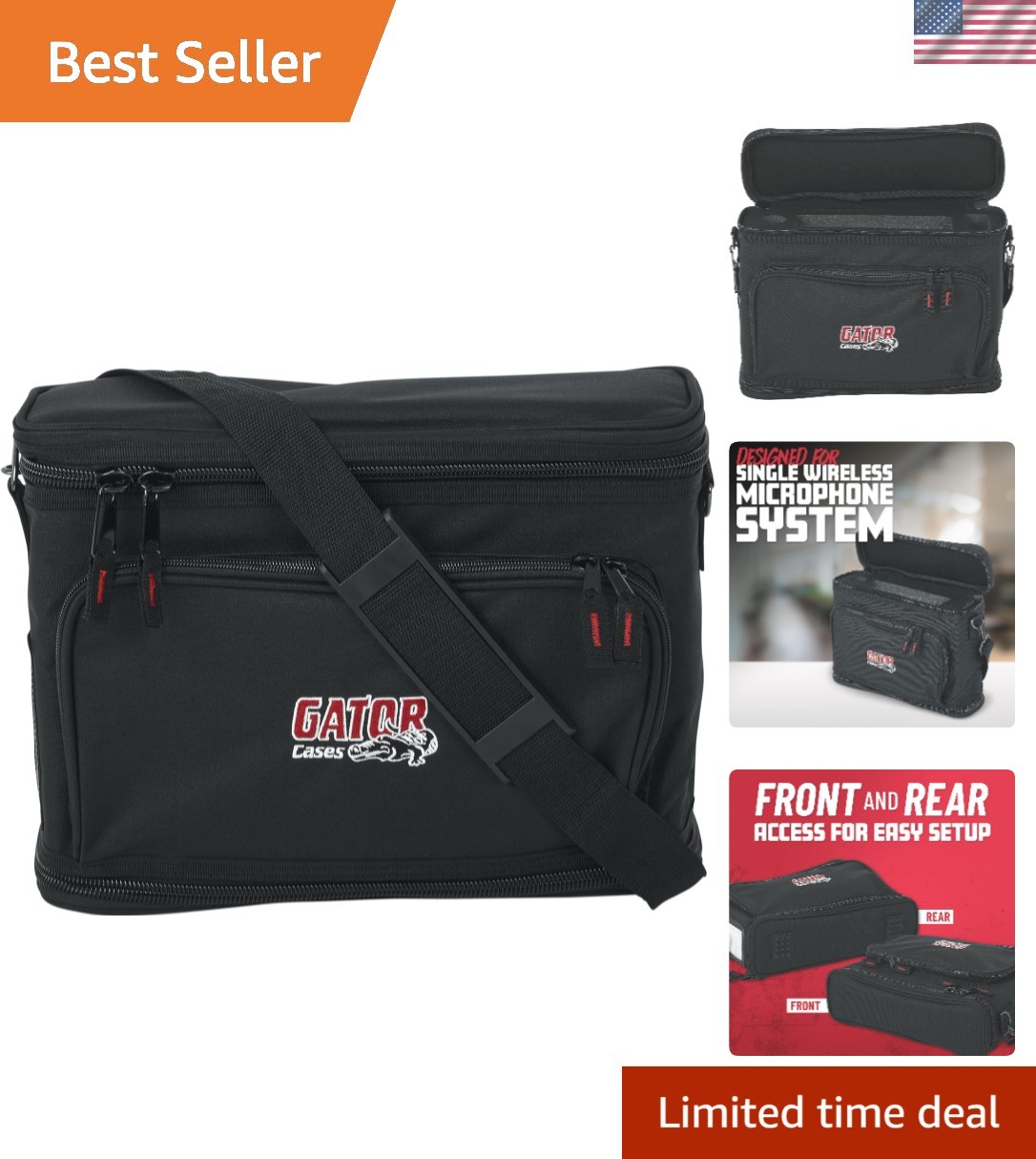 Professional Carry Bag for Wireless Microphone System, Padded & Lightweight