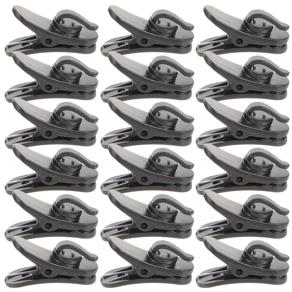 20 Pcs Lapel Collar Clamps Replacement Mic Clip Microphone Holder