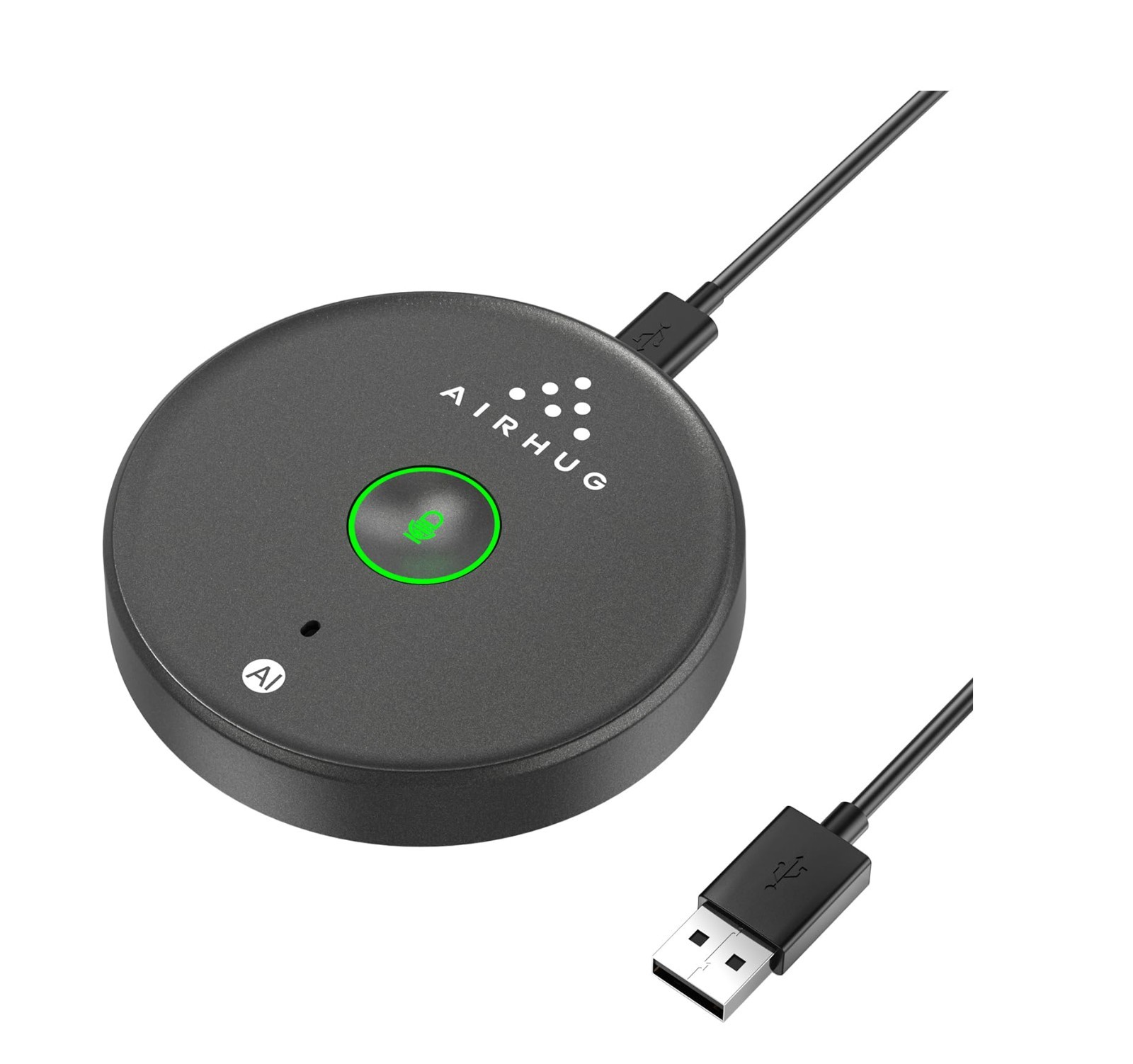 USB Microphone with Mute Button & LED, AI Noise Reduction, Plug & Play, Omnidire