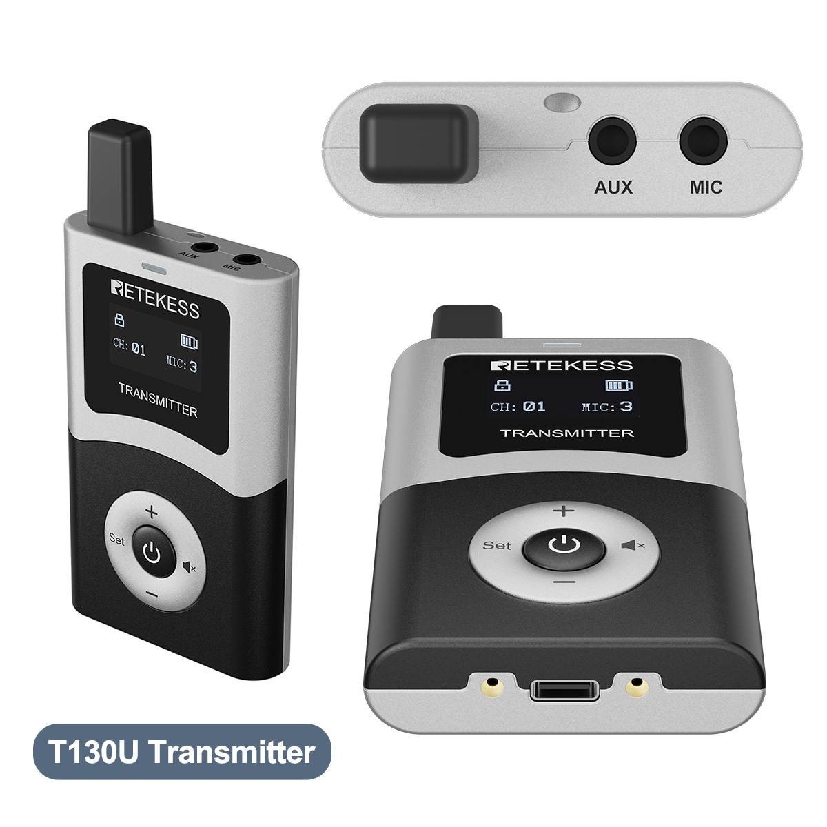 Retekess T130U Audio System – Transmitter+15 Receivers+Charger | Church & tours