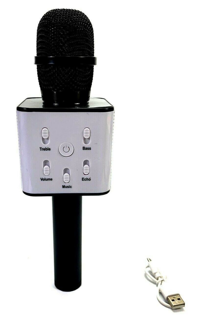 Wireless Bluetooth Karaoke Microphone Mic Speaker Fits All Smartphone Black #3