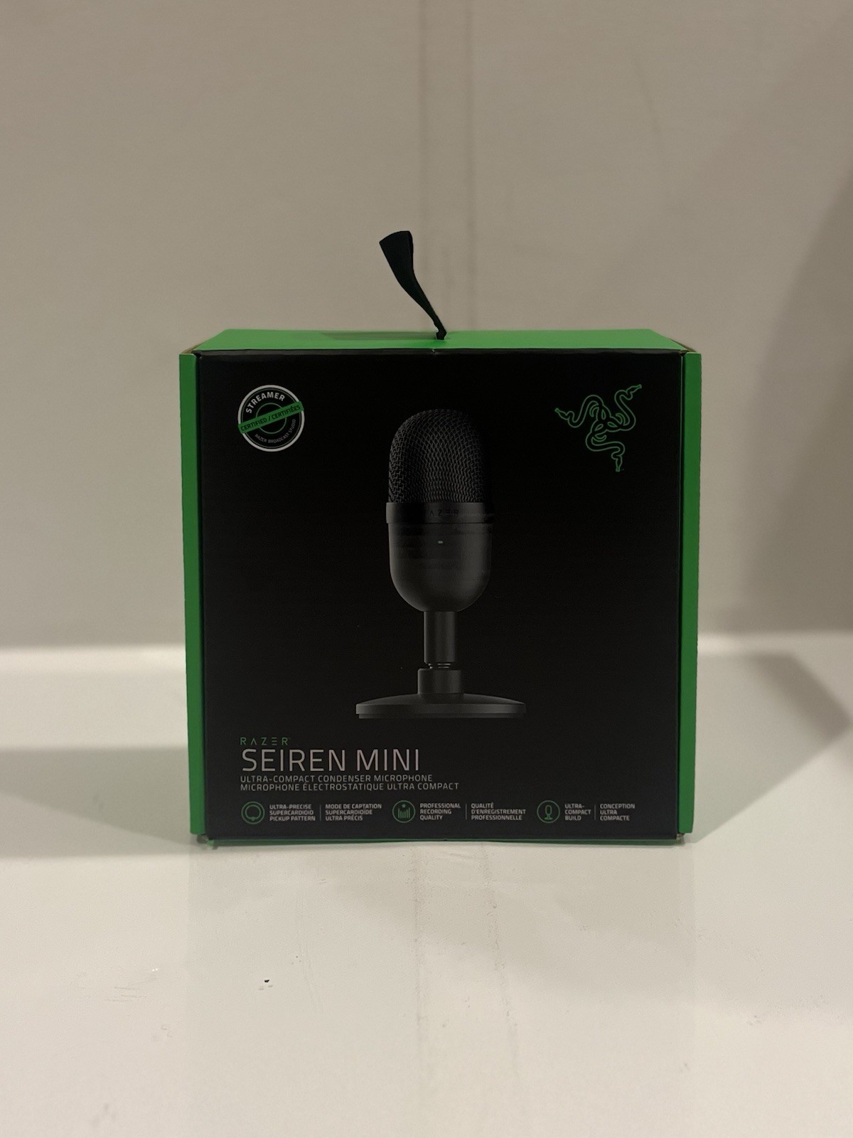 Razer Seiren Mini Ultra Compact Condenser Microphone Black Free Shipping