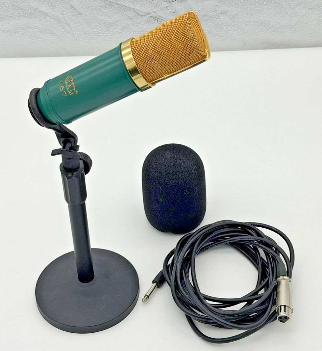 MXL V67G 30Hz – 20kHz Condenser Studio Microphone with stand, cable & pop filter